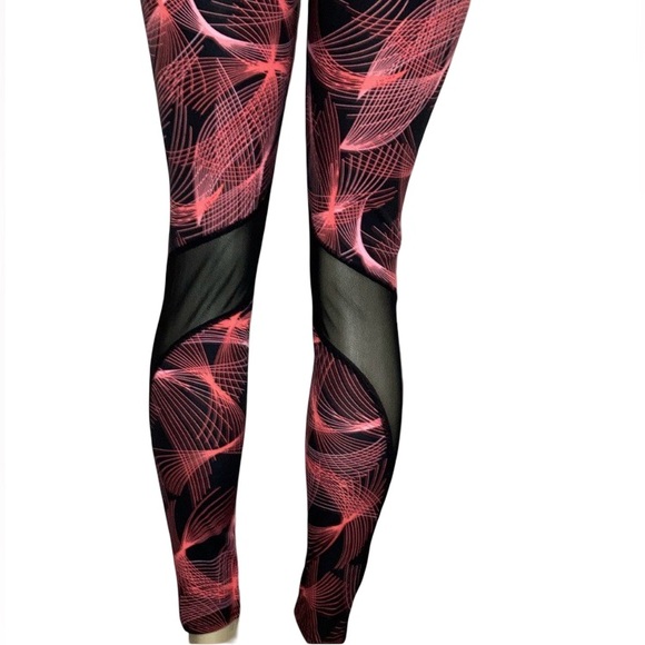 Leggings Yoga Workout Pants Mesh Cutout Women’s New Tag Package Runs Small L/XL - Picture 5 of 12